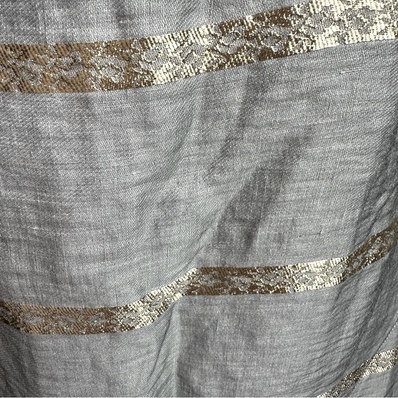 Studio 412 Grayish Metallic Gold Artsy Striped Detail Sleeveless Dress NWOT S - Picture 11 of 16